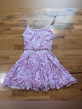 Aqua Pink Floral Sundress